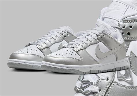 nike dunks silber|Nike dunk low metallic silver.